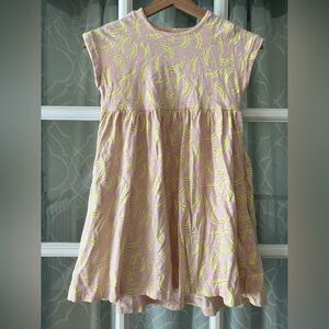 Tucker + Tate 100% cotton Pink Banana Print Summer Dress size 7 years old